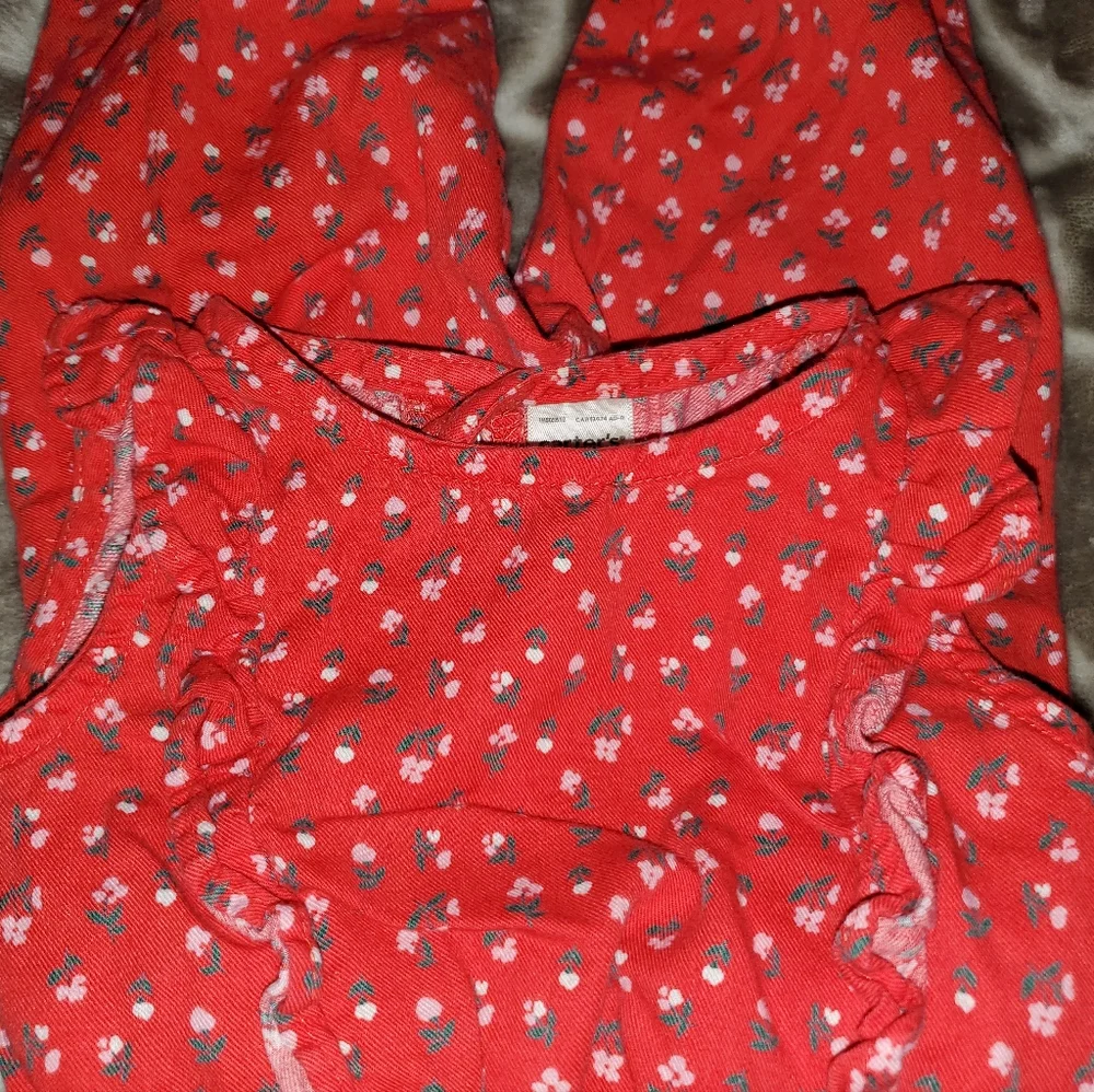 5 for $25 | Carter's Floral Ruffle Sleeveless Drapey Jumpsuit